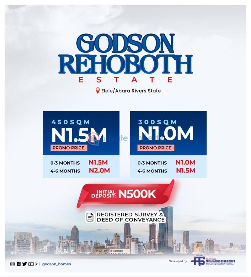 Land For Sale Elele Avatar Godson Rehoboth Estate Port Harcourt Rivers - 0