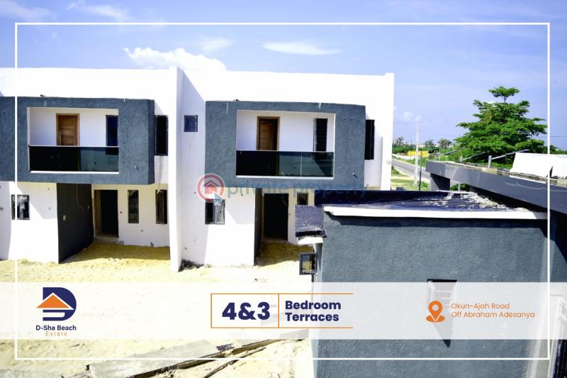 Dsha estate | okun-ajah, road ogombo | lagos | - 1 4 bedroom Terrace For Sale Abraham Adesanya Estate Ativan Beach Estat Recreational Centres/beaches Okun Ajah Lagos - 1