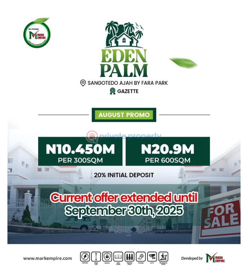 Residential Land For Sale Farapark Majek Sangotedo Lagos