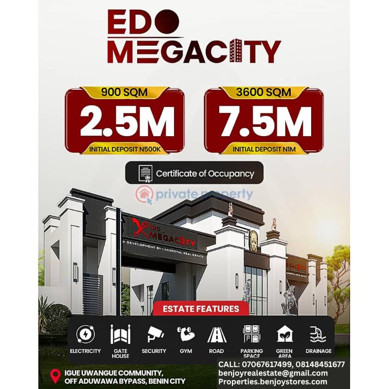 Land For Sale Igue Uwangue Community, Off Aduwawa Bypass Benin Edo