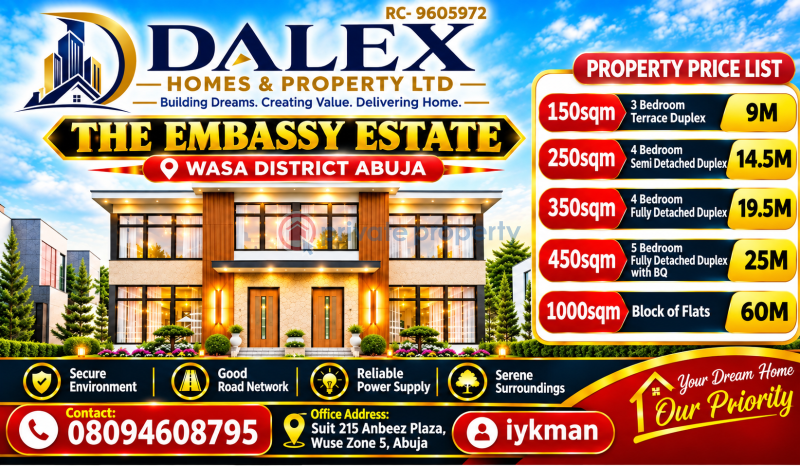 4 bedroom Residential Land For Sale Wasa Apo Abuja Phase 2 