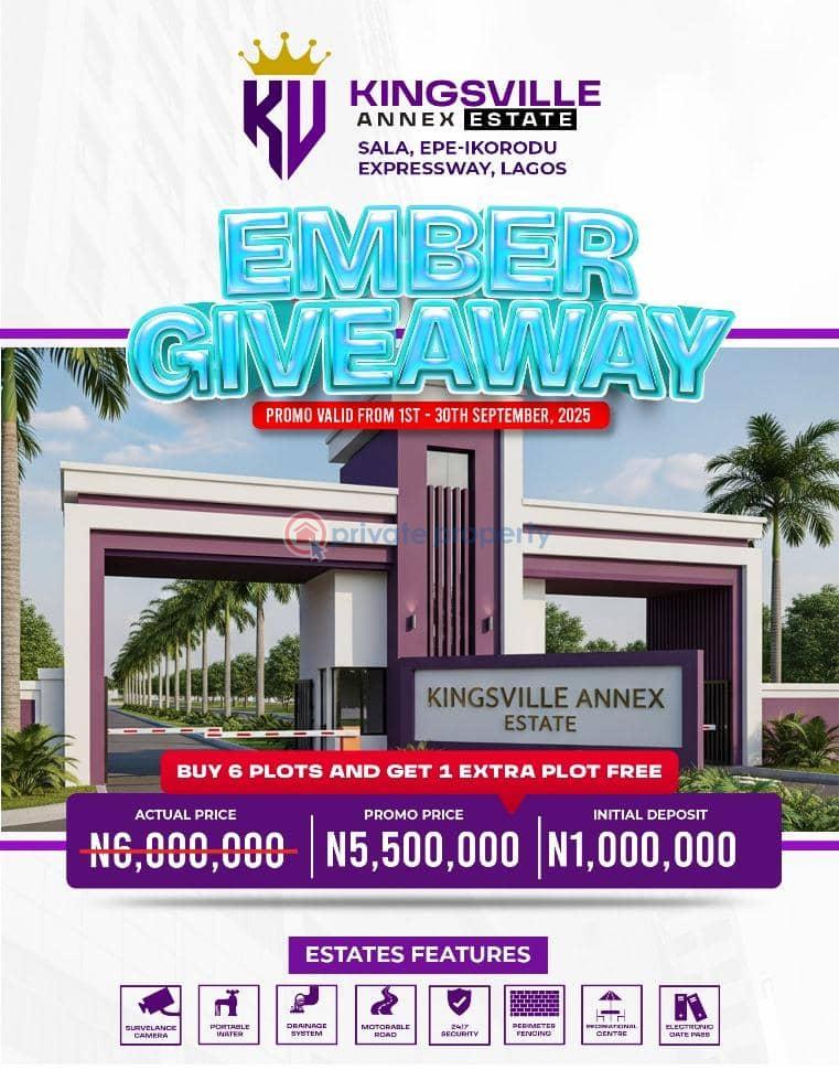 Mixed use Land For Sale Buy And Build In Kingsville Annex Estate, Sala, Epe Ikorodu Expressway Epe Lagos