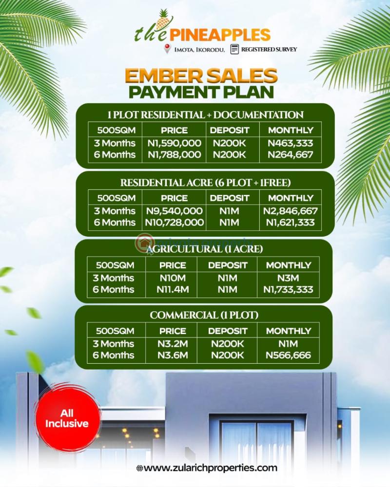 Residential Land For Sale The Pineapple 1.0 Imota Ikorodu Ogun Ogun area  - 1