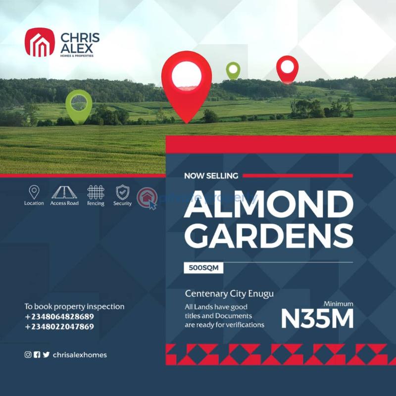 3 bedroom Land For Sale Almond Garden Hubs, Centenary Enugu Suburb Enugu Area  - 1