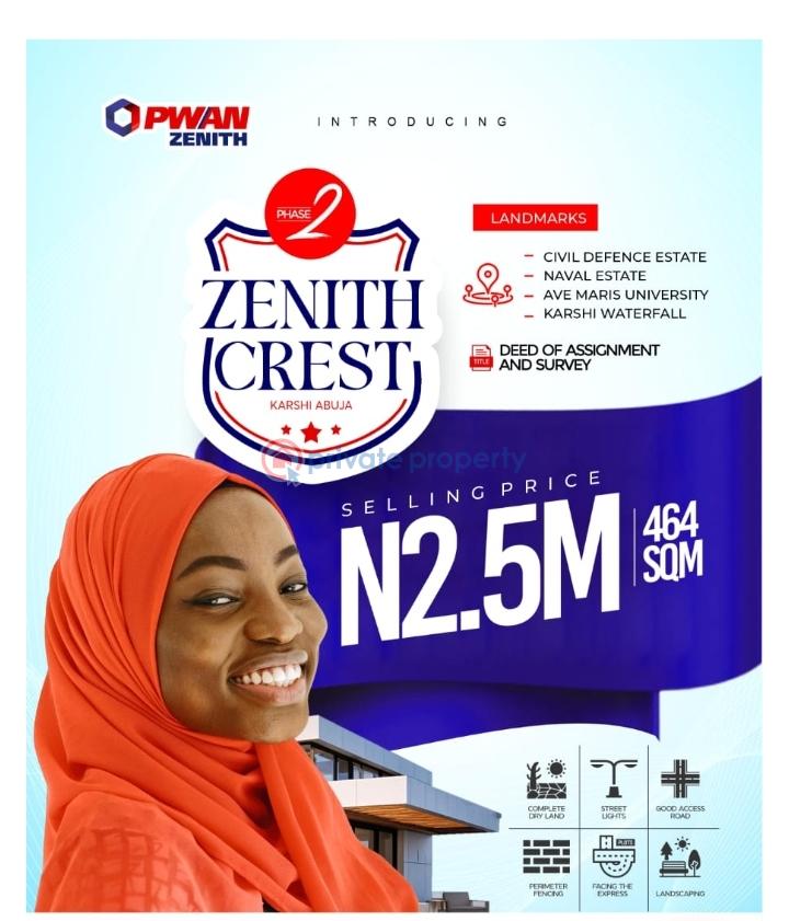 Mixed use Land For Sale Zenith Crest, Near Civil Defence Estate Karu Abuja Phase 4 