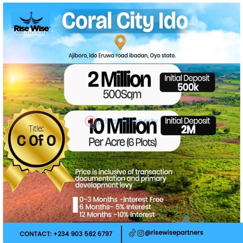 Residential Land For Sale Eruwa Road Ido Ibadan Oyo - 0