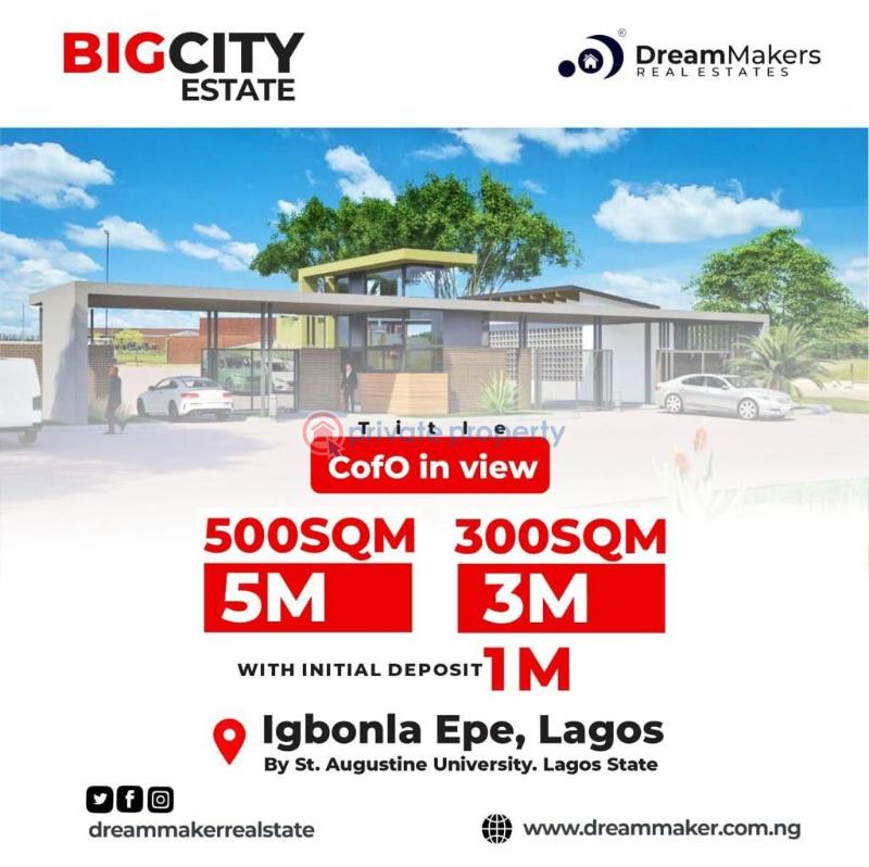 Land For Sale Within 3 4minutes Drive From Epe Resort And Spa, Epe T Junction, Epe Emergency Centre, The Atlantic Hall School And Many Other Notable Landmarks Lagos Island  - 0