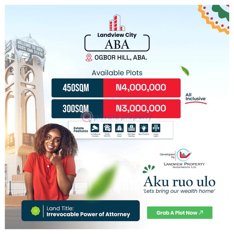 Land For Sale Ogbor Hill Aba, National Institute Of Nigerian Languages Aba Ultra Modern Mechanic Village Magic Fm Address Hotel Nigeria Television Authority (nta Aba) Christ The King Cathedral Umuahia Abia  - 0