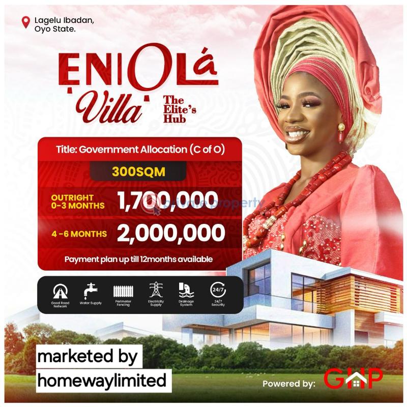 Residential Land For Sale Air Force Comprehensive School * Oyo State Housing Corporation * Bethlehem Resourt, Ile Igbon * Frsc Lagelu Command Office * Proposed Ajoda Golf Course * Dry Sea Port * Ojo Barracks Lagelu Oyo - 1