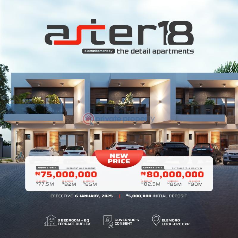Executive 3 bedroom with a bq terrace duplex. 24 months instalment payment - 4 3 bedroom Terraced Duplex For Sale Besides Beechwood Estate Ibeju-Lekki Lagos - 4