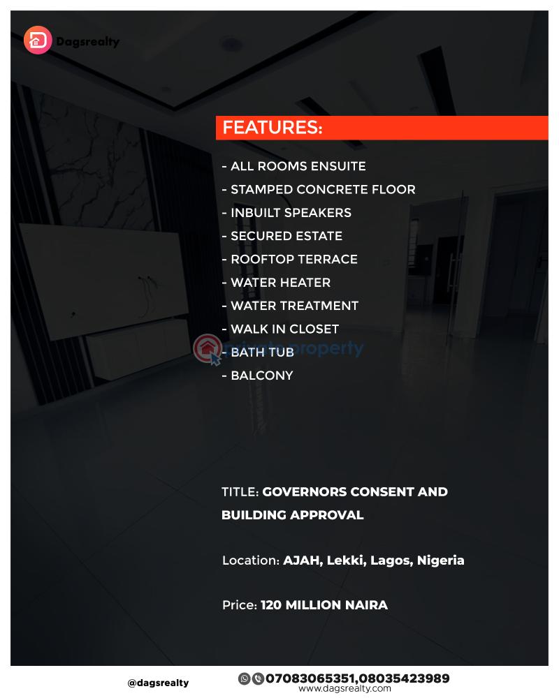 Executive 4 bedroom detached duplex - 1 4 bedroom Detached Duplex For Sale Ajah Lagos - 1