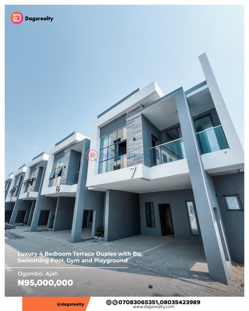 Executive styled 4 bedroom duplex in a family friendly estate - 3 4 bedroom Terraced Duplex For Sale Ogombo Road Ogombo Ajah Lagos - 3