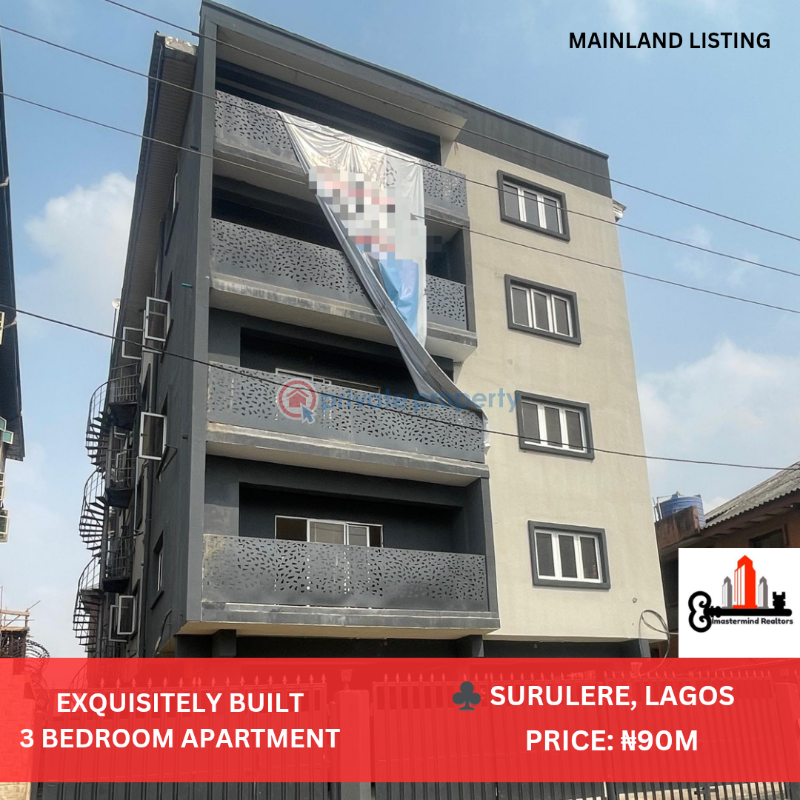 3 bedroom Block Of Flats For Sale Surulere Lagos - 0