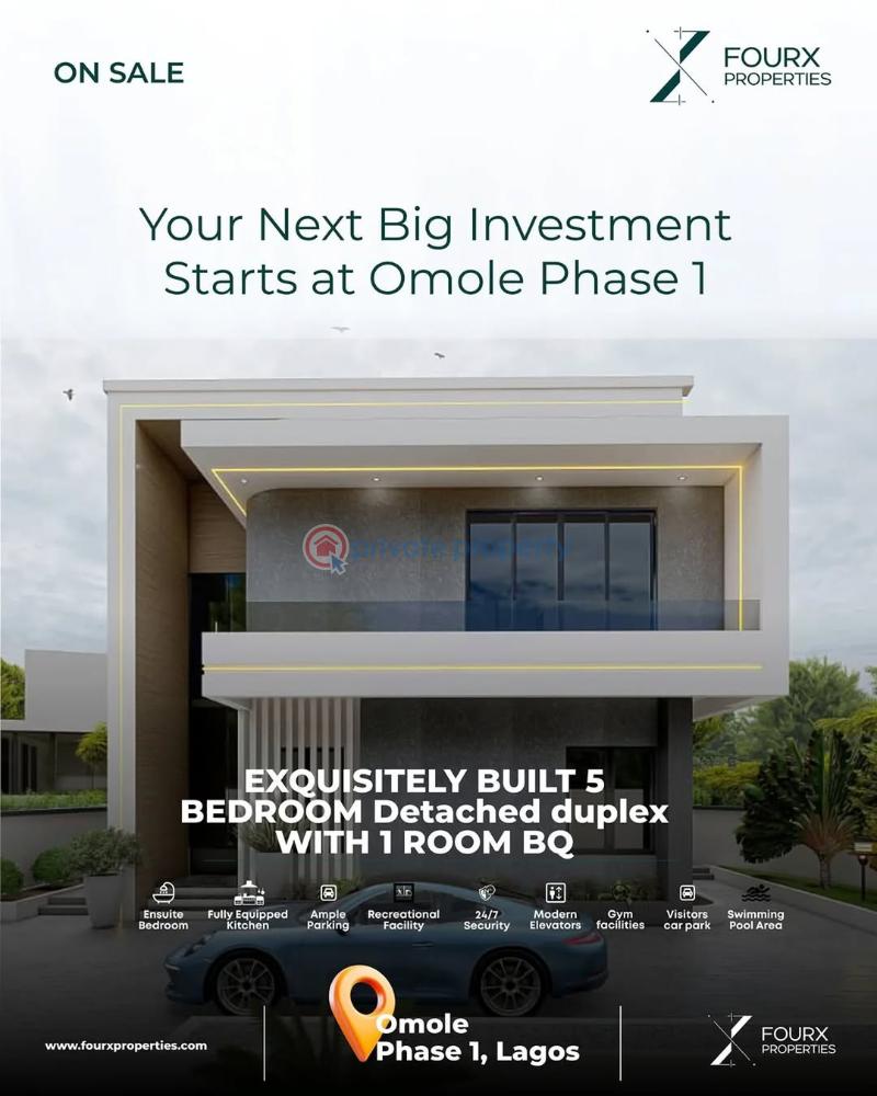 Exquisitely newly built 5bedroom duplex with penthouse - 11 5 bedroom Detached Duplex For Sale Omole Phase 1 Ikeja Lagos - 11