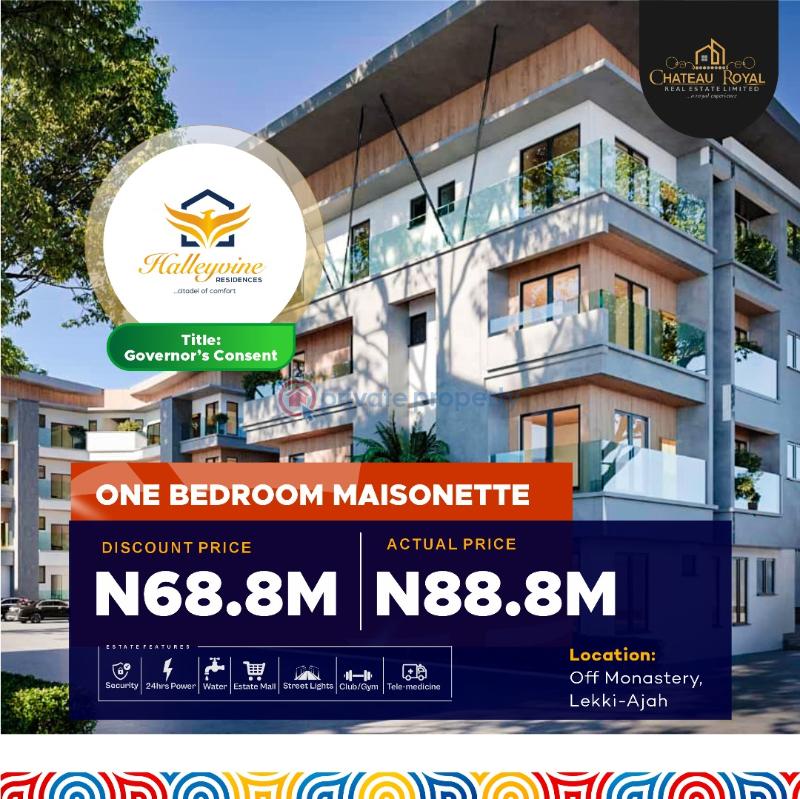 1 bedroom Block Of Flats For Sale Halleyvine Residence, Behind Novare Shopping Mall, Sangotedo Ajah Lagos - 1