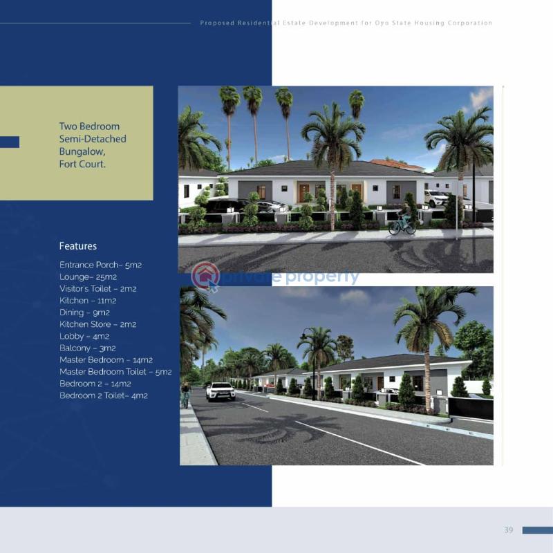 Fantastic 3bedroom semi-detached bungalows - 8 3 bedroom Semi detached Bungalow For Sale Fort Court Inside Owode Estate Phase 2, Apata Ibadan Oyo - 8
