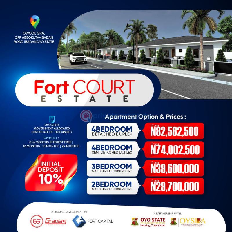 4 bedroom Detached Duplex For Sale Fort Court Inside Owode Phase 2 Estate Apata Apata Ibadan Oyo - 1
