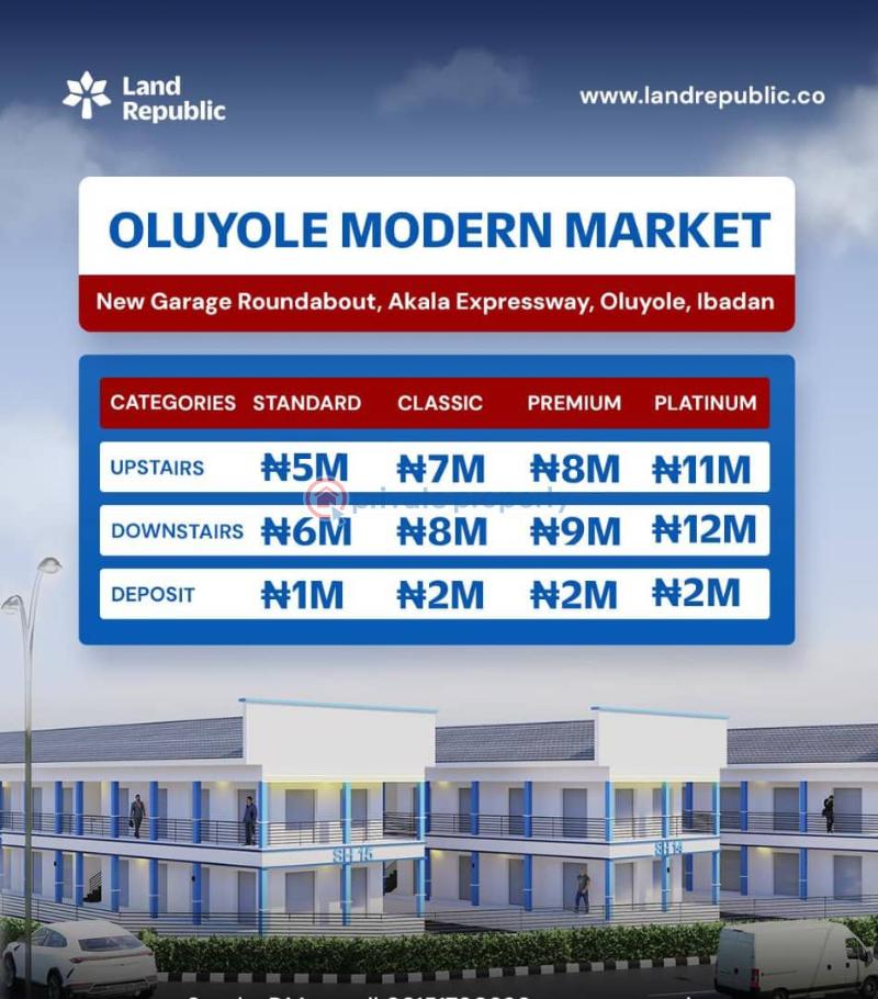 Shop For Sale Oluyole Modern Market, New Garage Roundabout, Oluyole Lga, Ibadan* Oluyole Estate Ibadan Oyo - 1