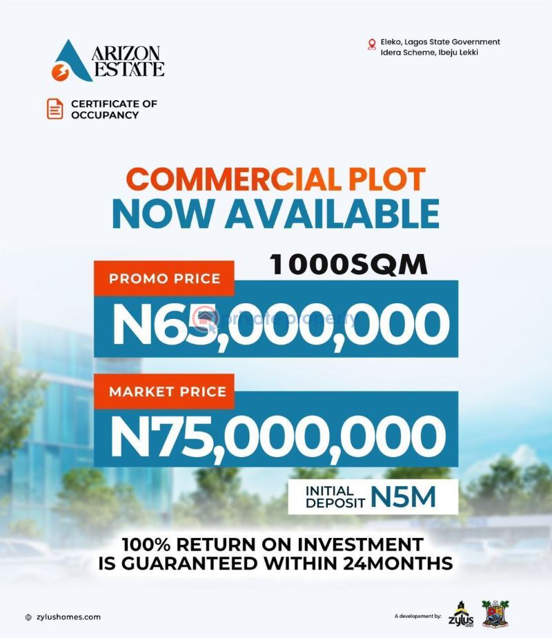 Commercial Land For Sale Arizon Estate , Eleko Ibeju-Lekki Lagos - 0