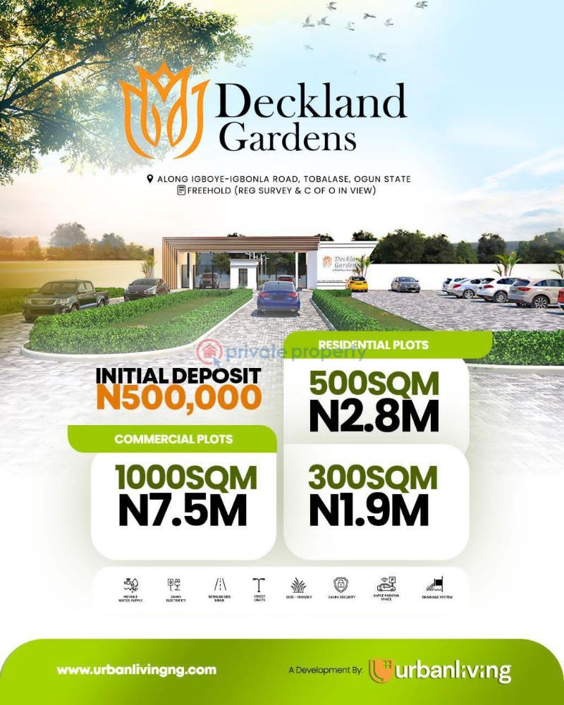 Mixed use Land For Sale Deckland Gardens , Along Igboye Igbonla Road, Tobalase, Ogun State. Epe Lagos - 0