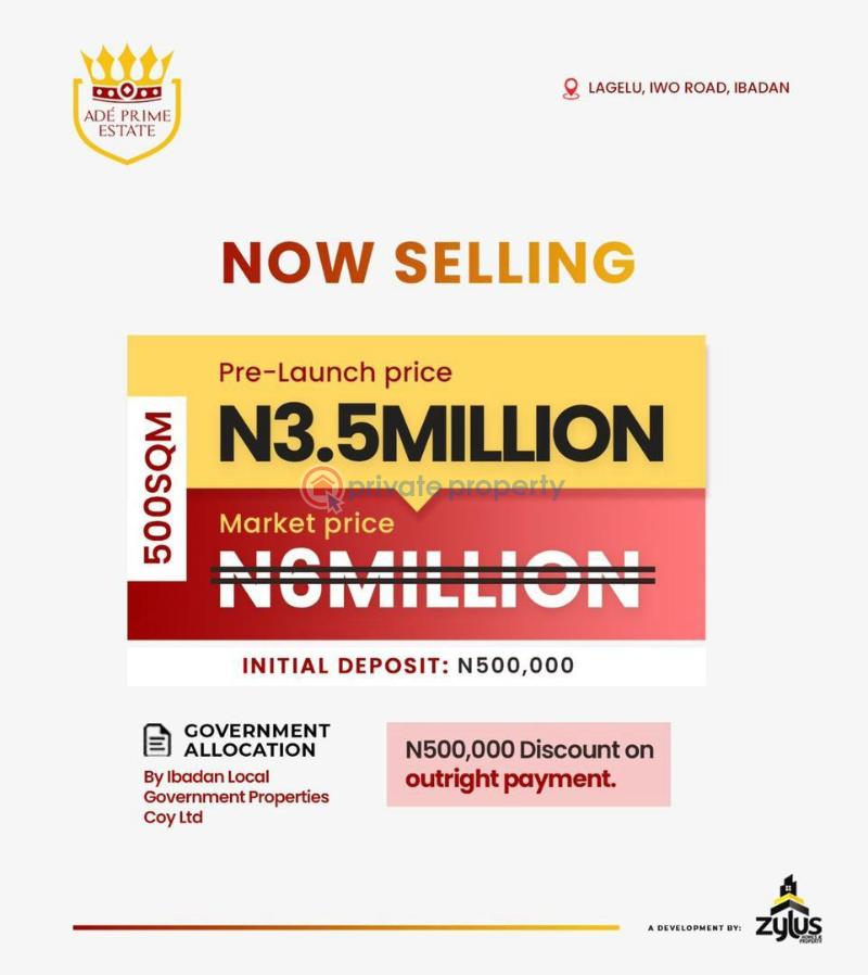 Residential Land For Sale Adé Prime Estate, Iwo Road, Lagelu Oyo - 0