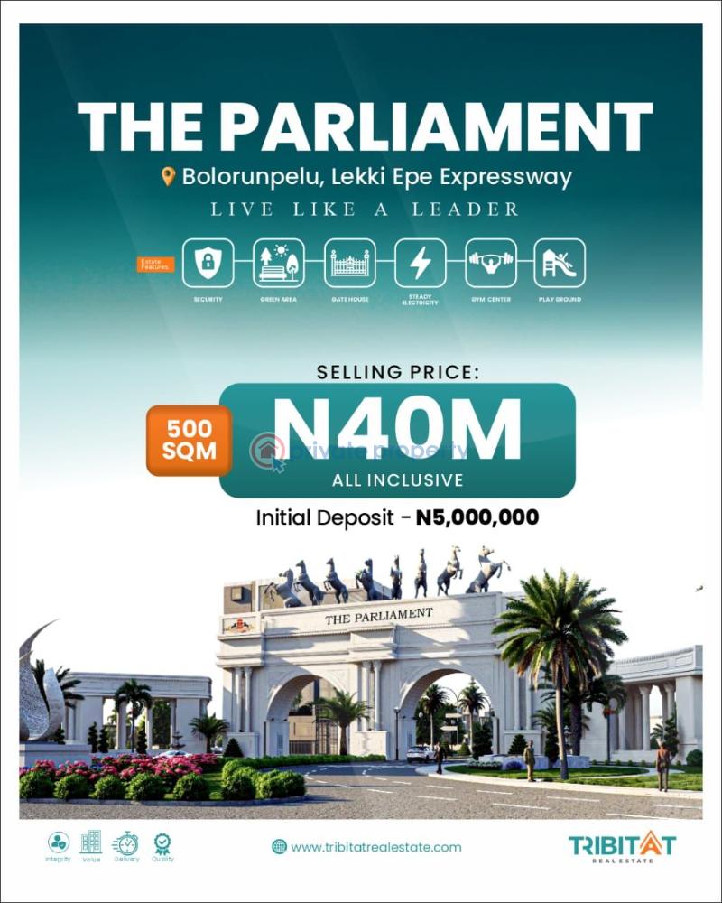 Mixed use Land For Sale The Parliament, Bolorunpelu Lekki Epe Expressway, Adjacent New Lekki International Airport, New Ibeju-Lekki Lagos - 0