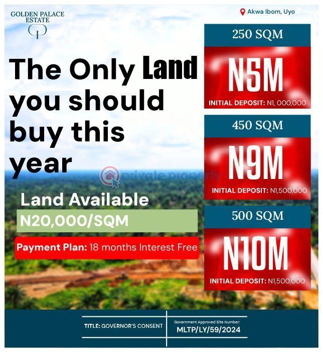 Residential Land For Sale Golden Palace Residences, Off Aka Nung Udoe Road, Uyo Akwa Ibom - 2