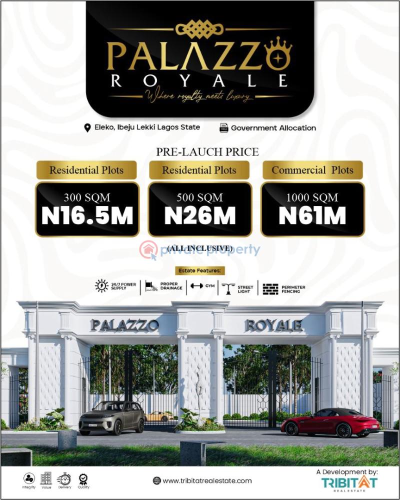 Mixed use Land For Sale Palazzo Royale, Behind Pan Atlantic University Eleko Ibeju-Lekki Lagos - 0