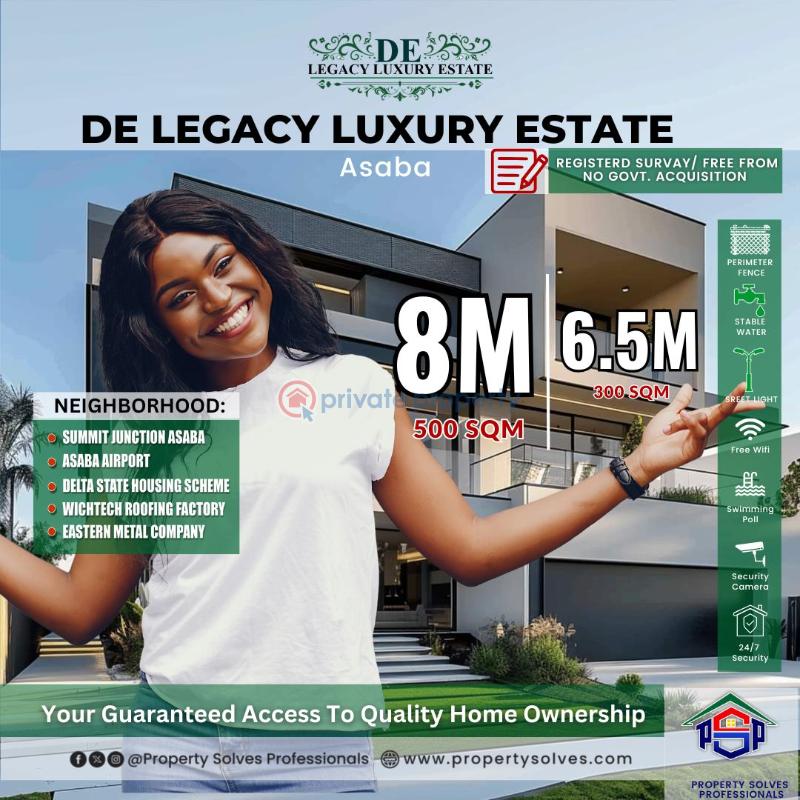 Mixed use Land For Sale De Legacy Luxury Estate, Along Asaba/benin Express Way, Idumu Nei Issele Uku Aniocha South Delta