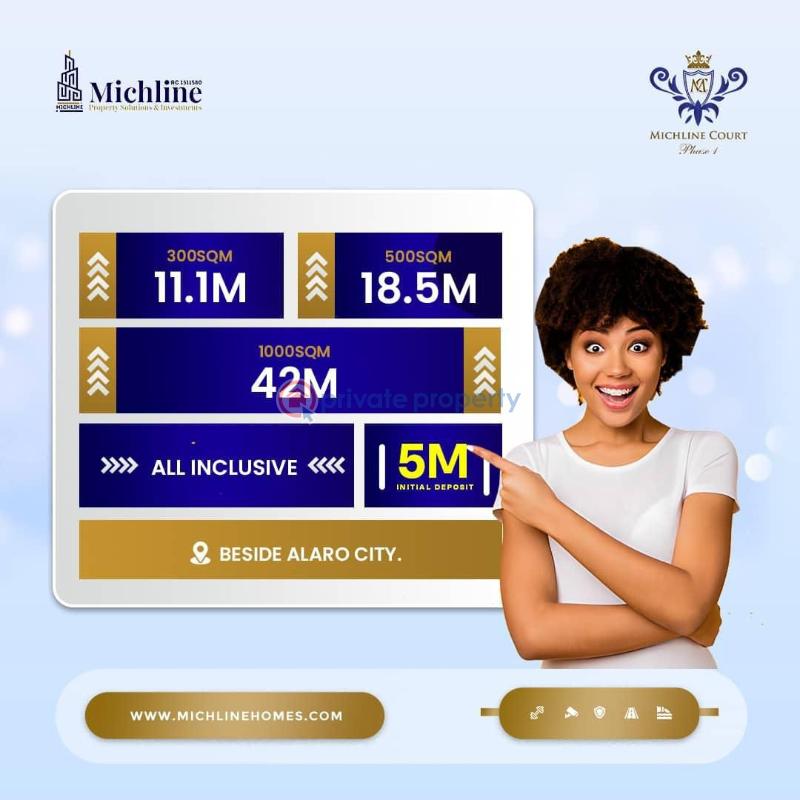 Land For Sale Michline Court, Beside Alaro City, Along Lekki Epe Express Way, Ibeju-Lekki Lagos - 0