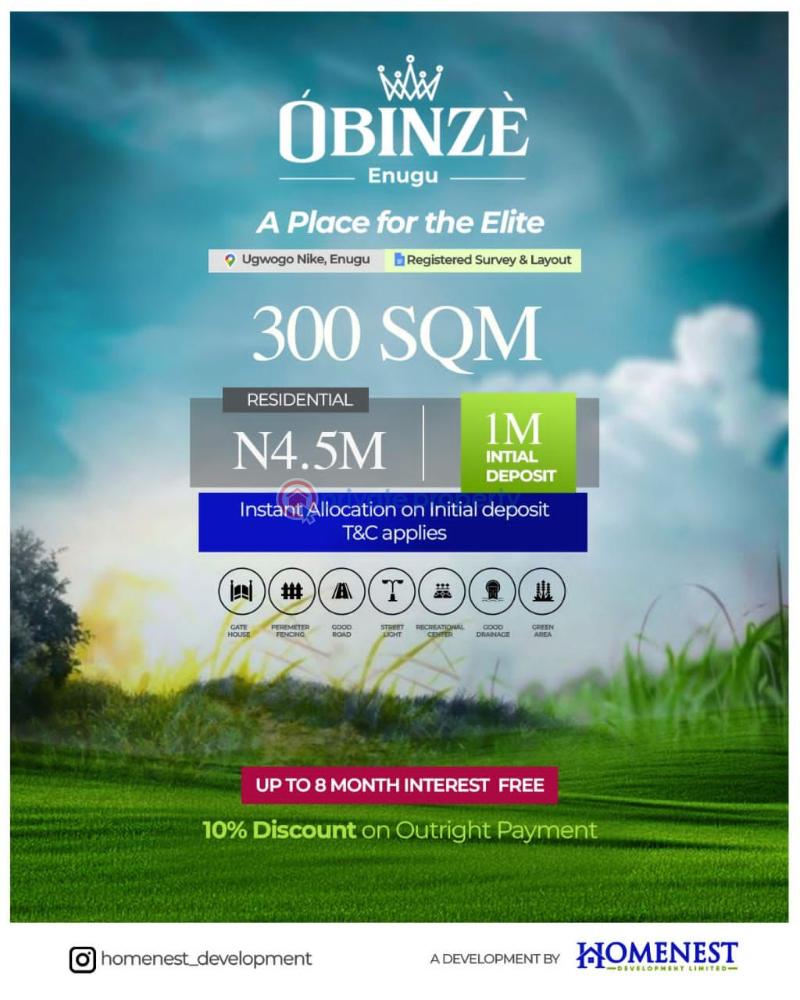 Fantastic plots of land - 1 Mixed use Land For Sale Obinze Enugu, Ugwogo, Nike Enugu Suburb Enugu Area  - 1