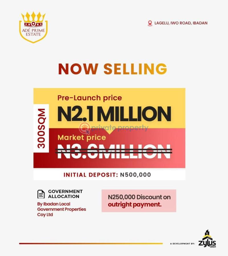 Residential Land For Sale Adé Prime Estate, Iwo Road, Lagelu Oyo - 1