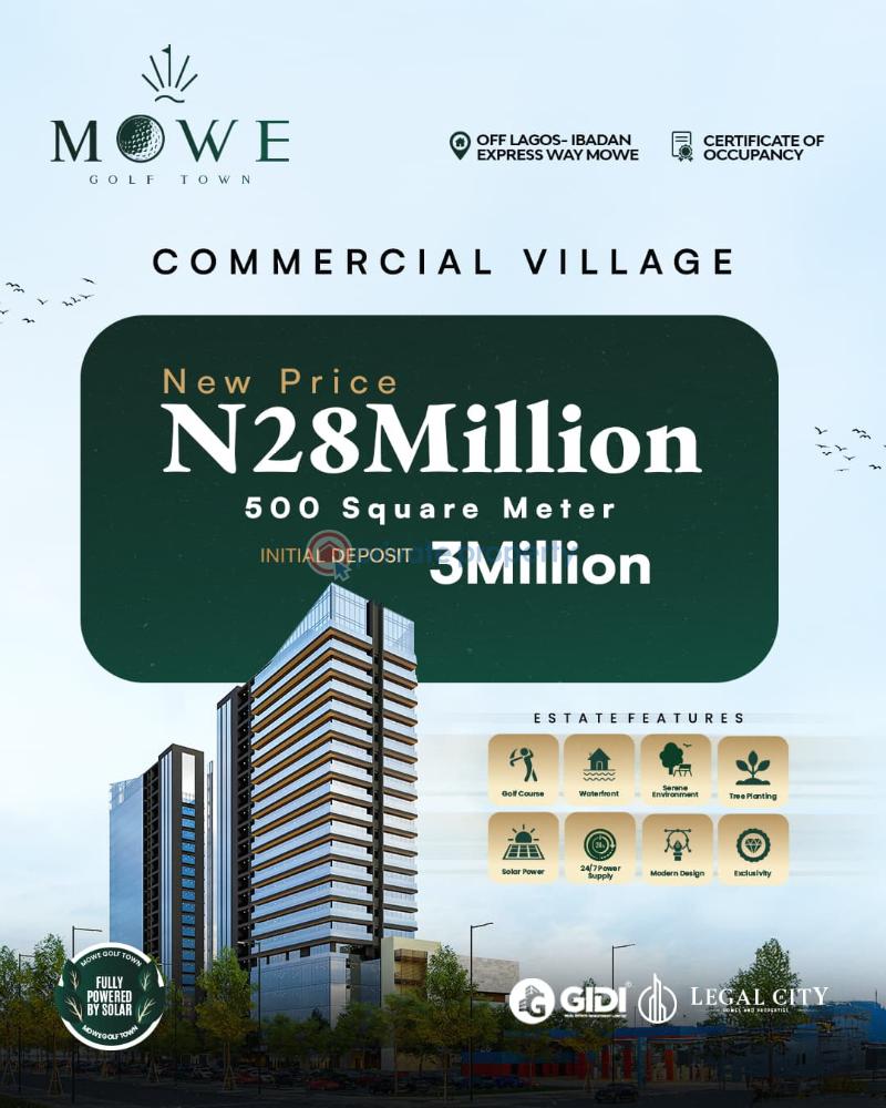 Mixed use Land For Sale Mowe Golf Town, Mowe Ogun area  - 0