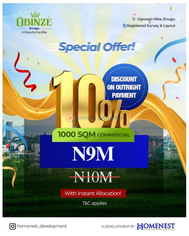 Fantastic plots of land - 6 Mixed use Land For Sale Obinze Enugu, Ugwogo, Nike Enugu Suburb Enugu Area  - 6