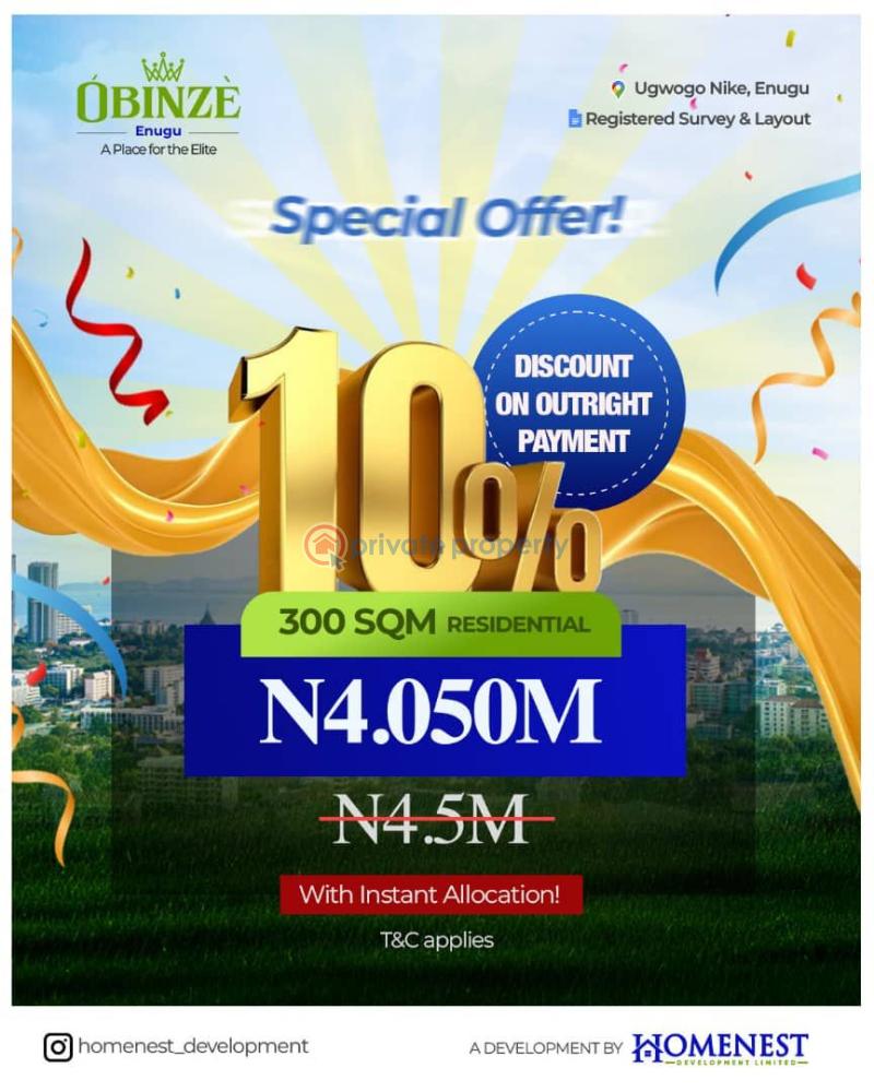 Fantastic plots of land - 5 Mixed use Land For Sale Obinze Enugu, Ugwogo, Nike Enugu Suburb Enugu Area  - 5