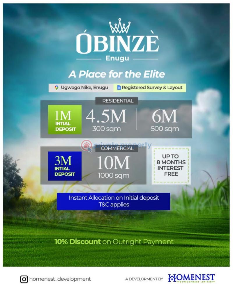 Fantastic plots of land - 3 Mixed use Land For Sale Obinze Enugu, Ugwogo, Nike Enugu Suburb Enugu Area  - 3