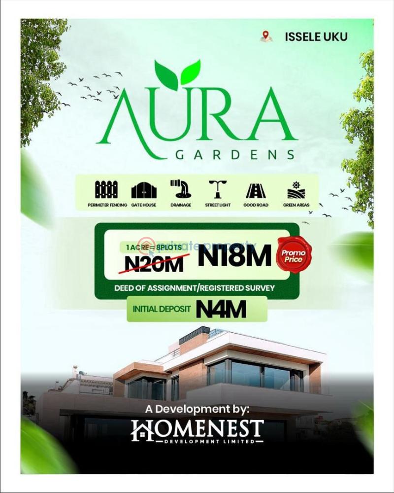 Residential Land For Sale Aura Gardens, Issele Uku, Asaba Delta - 3