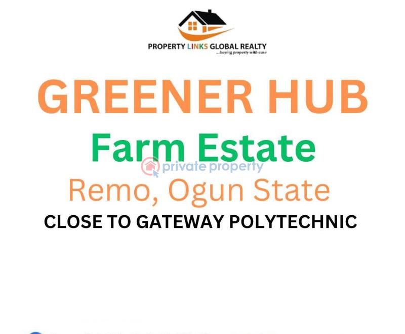 Farmland for sale in remo, around gateway polytechnic with registered survey - 2 Residential Land For Sale Remo, Around Gateway Polytechnic, Ogun area  - 2