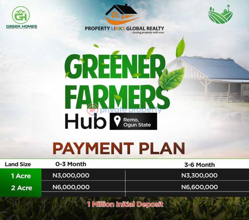 Residential Land For Sale Remo, Around Gateway Polytechnic, Ogun area  - 1
