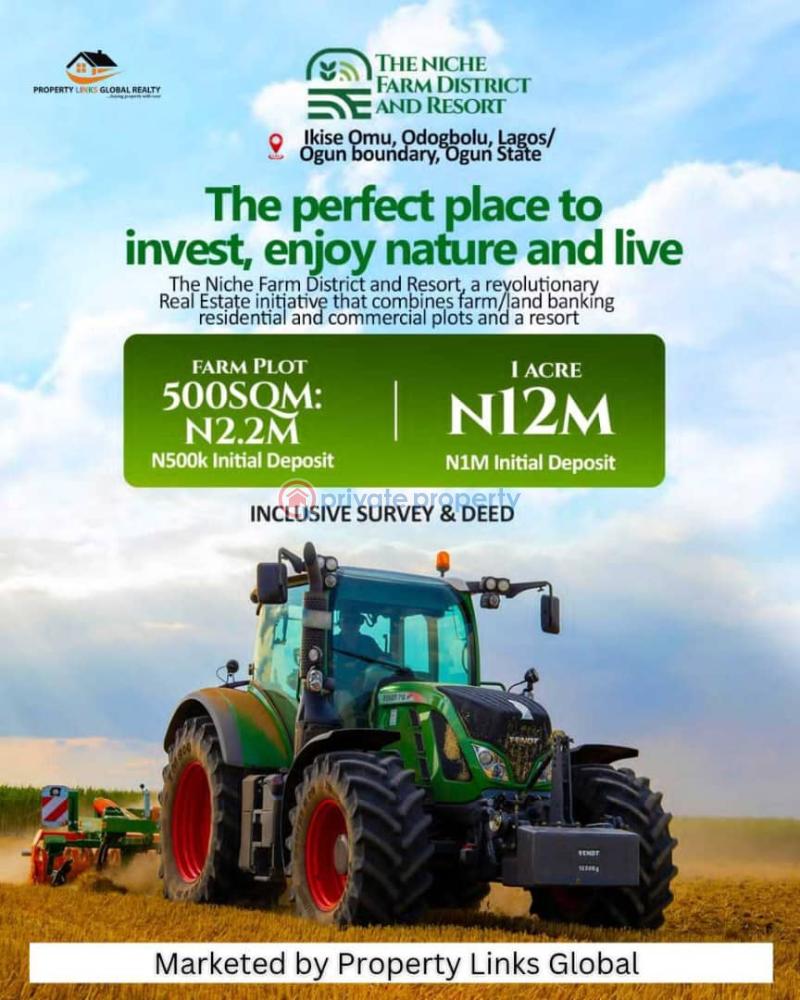 Residential Land For Sale Niche Farm District And Resort Located At Ikisi Omu Lagos Extension Ogun