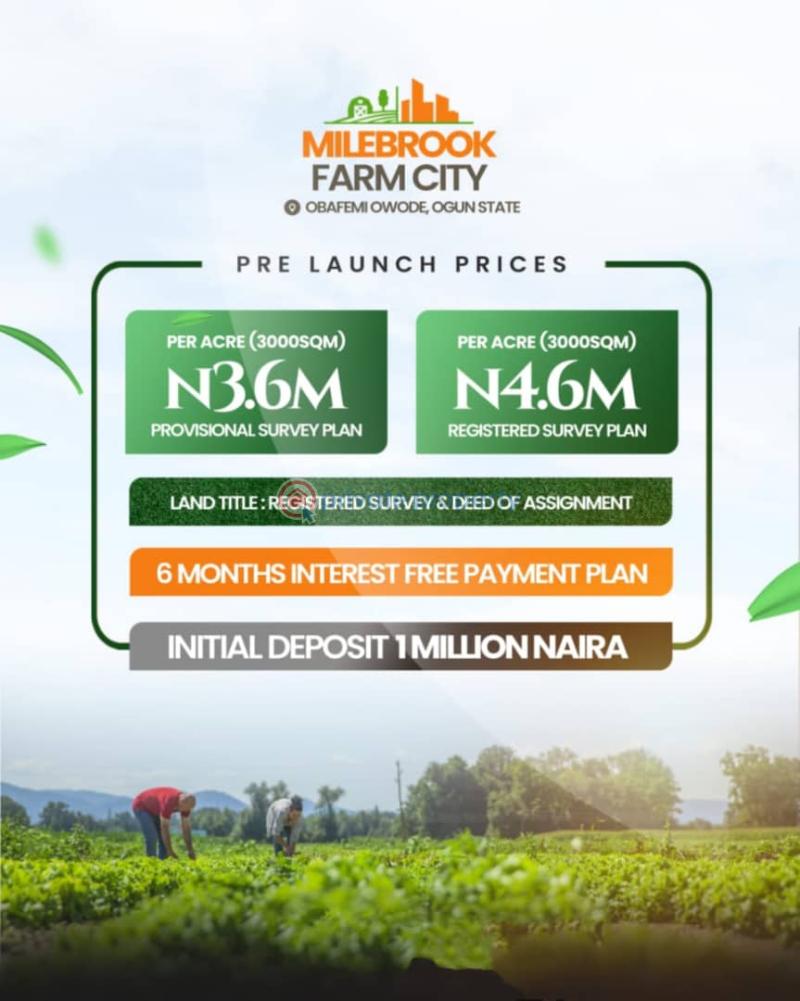 Residential Land For Sale Milebrook Farm City Strategically Located In Obafemi Owode Obafemi Owode Ogun - 1