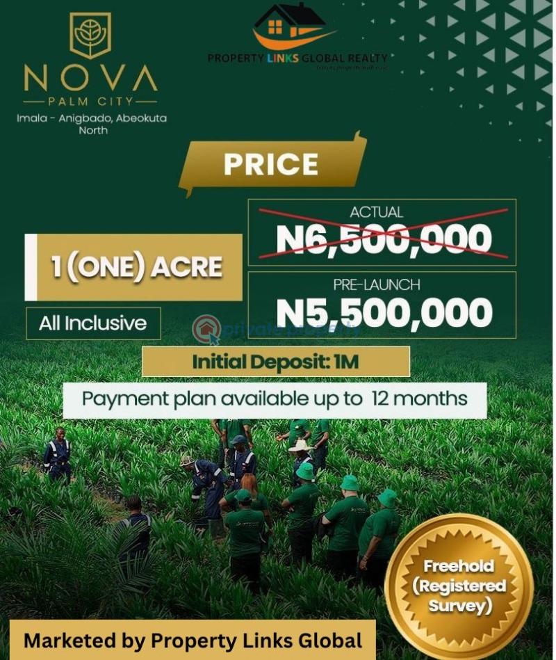Commercial Land For Sale Nova Palm City Estate Located At Imala Anigbado Abeokuta North Abeokuta Ogun - 0