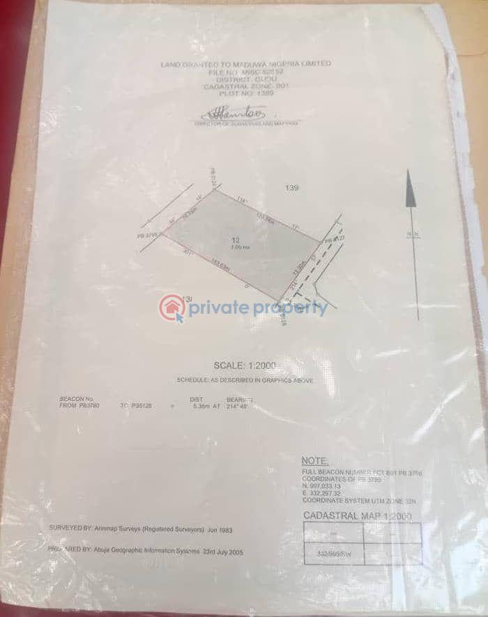 Fcda c of o Commercial Land For Sale Before Apo Bridge, Gudu Opposite St. Gabriel Catholic Church Secretariat Durumi. Durumi Abuja Phase 2
