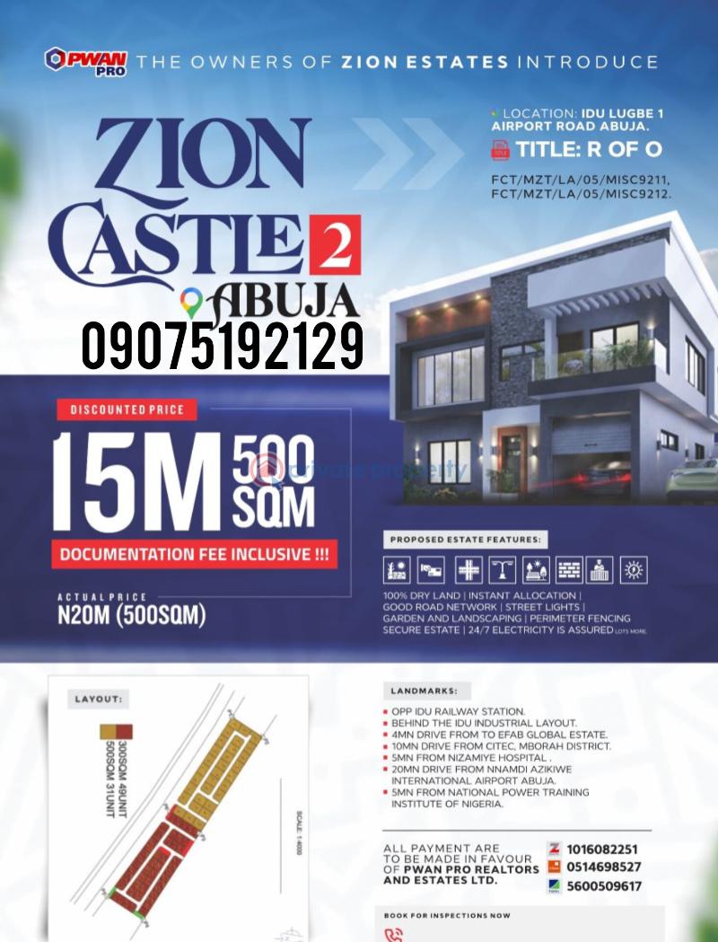 Land For Sale Idu Lugbe 1, Airport Road Idu Industrial Abuja Phase 3 