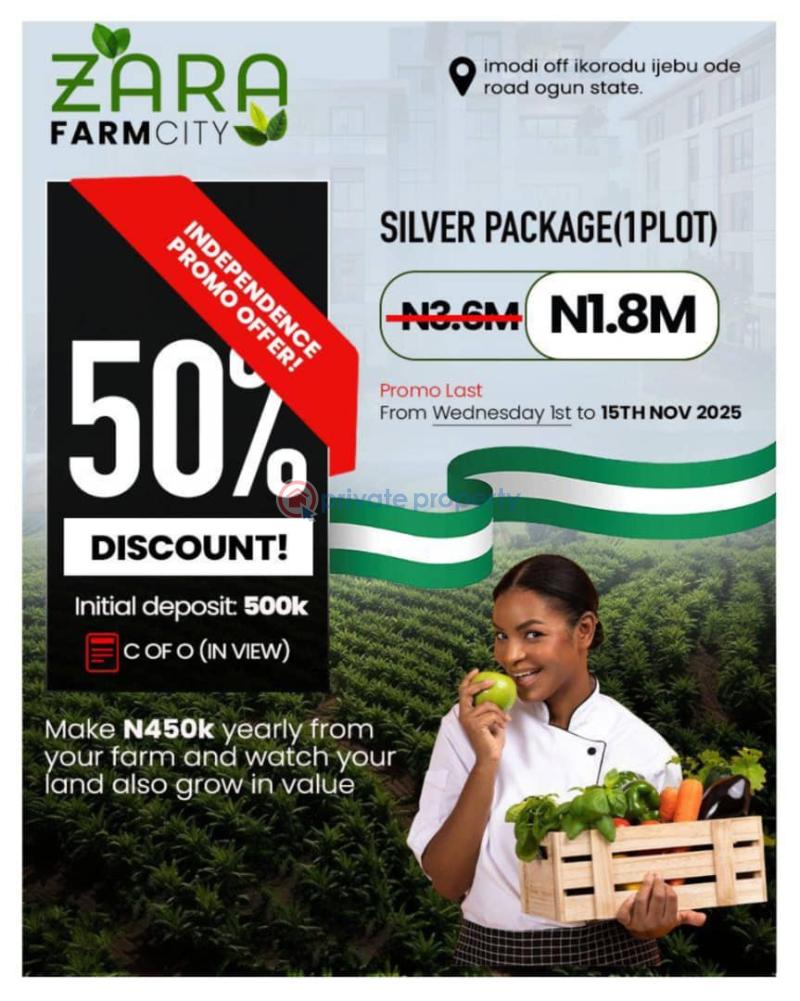 Commercial Land For Sale Zara Farm City Apa Community Imodi Ijasi Off Ikorodu Ijebu Ode Road Ijebu Ode Ogun - 0