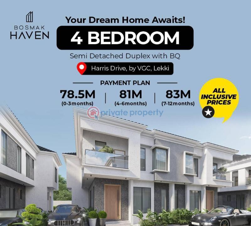 4 bedroom House For Sale Location Harris Drive Lekki Lagos