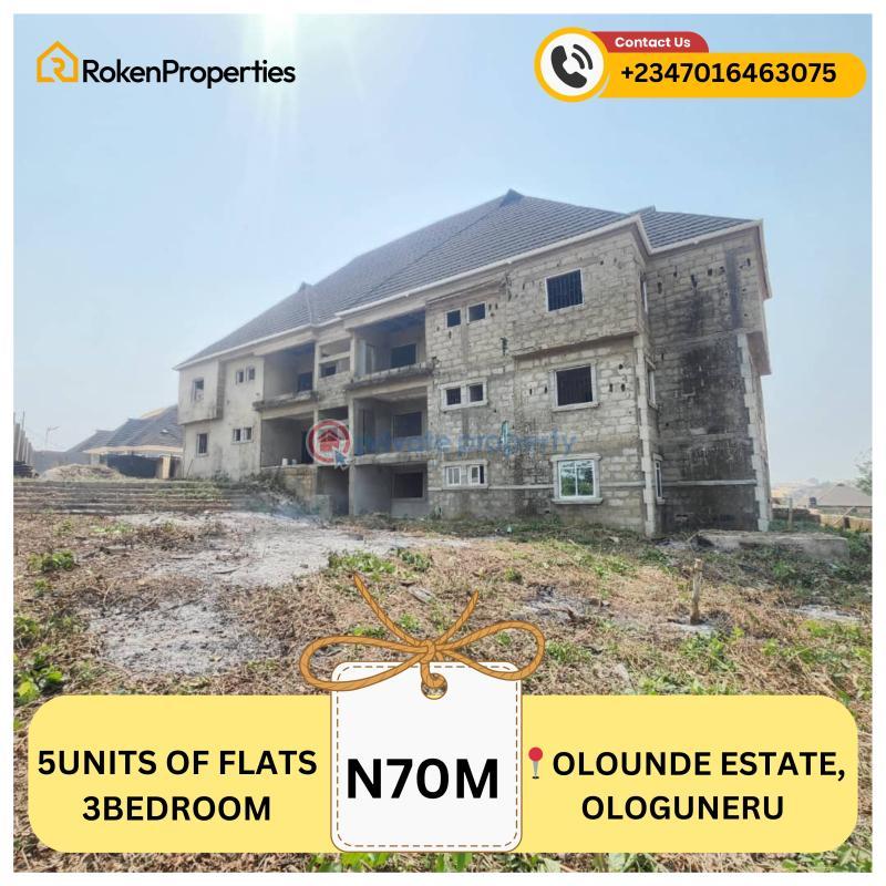 Solid 5units of 3bedroom flats - 6 10 bedroom House For Sale Olonde Estate, Ologuneru Ibadan ,oyo State (just 5mins Drive To The Main Road) Eleyele Ibadan Oyo - 6
