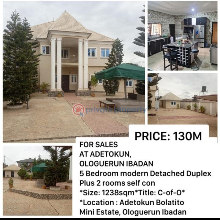 5 bedroom Detached Duplex For Sale Adetokun Bolatito Ologuneru Ibadan Apata Ibadan Oyo