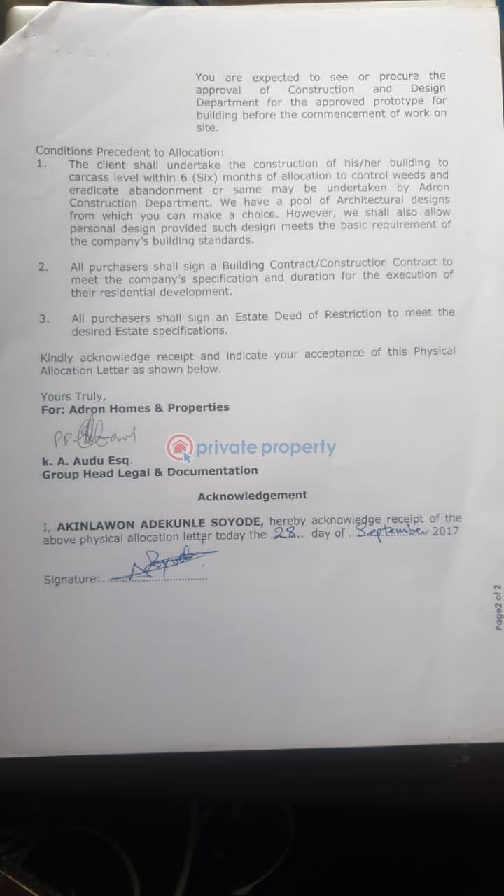 Land For Sale Adron Homes Estate Shimawa Close To Rccg Camp Ogun Ogun area  - 7