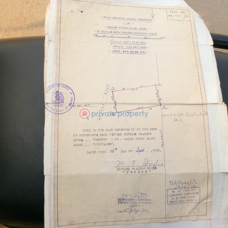 For sale Industrial Land Iya Metta Food Canteen Area, Bodija Market